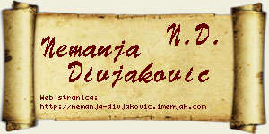 Nemanja Divjaković vizit kartica